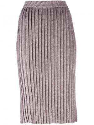 Straight pleated skirt Denia D'enia. Цвет: розовый и фиолетовый