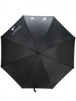 Зонт с логотипом Off-White. Цвет: черный