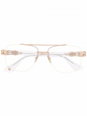 Matte-finish aviator-frame glasses Dita Eyewear. Цвет: белый