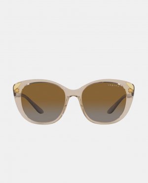 Коричневые женские солнцезащитные очки «кошачий глаз» с поляризованными линзами, коричневый Vogue