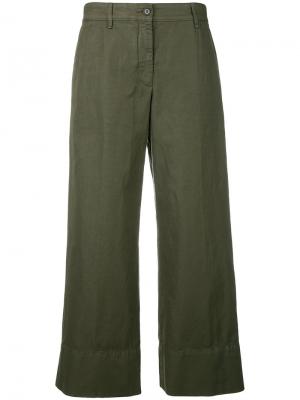 Расклешенные брюки Aspesi. Цвет: зелёный