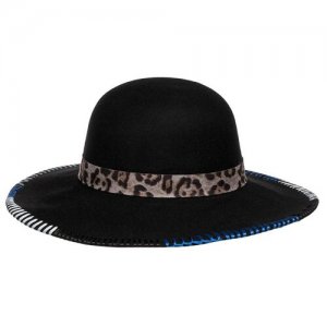 Шляпа с широкими полями SEEBERGER 18518-0 FELT FLOPPY, размер ONE. Цвет: черный