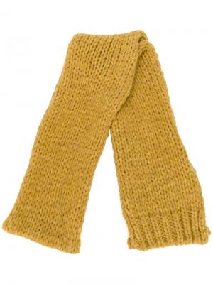 Трикотажный шарф Roberto Collina. Цвет: жёлтый и оранжевый