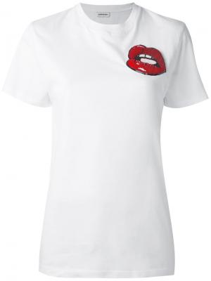 Sequinned mouth T-shirt Au Jour Le. Цвет: белый