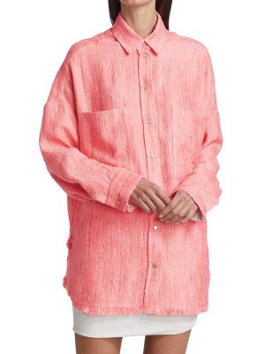 Жакет - Рубашка Founda из букле с бахромой, розовый IRO