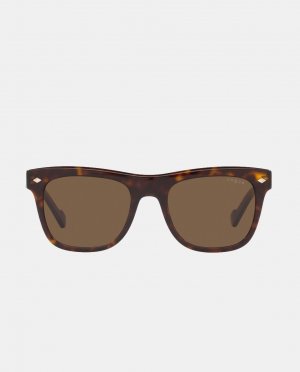 Мужские квадратные солнцезащитные очки из ацетата цвета темной гаваны , коричневый Vogue