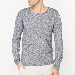 Пуловер с круглым вырезом La Redoute Collections. Цвет: синий меланж