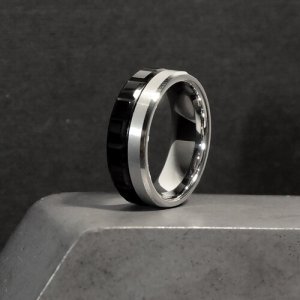 Кольцо CARRAJI, размер 19, серебряный, черный Carraji. Цвет: серебристый/черный