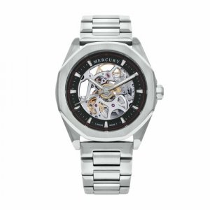 Наручные часы Skeleton, серебряный Mercury. Цвет: серебристый