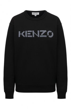 Хлопковый свитшот Kenzo. Цвет: чёрный