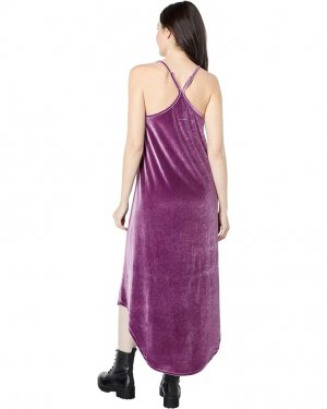 Платье Stretch Velvet Midi Dress, цвет Plum Pie Chaser