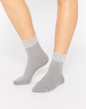 Носки с полупрозрачной вставкой 7X. Цвет: серый