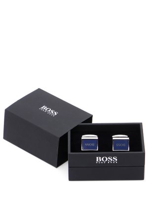 Запонки с логотипом BOSS. Цвет: серебристый