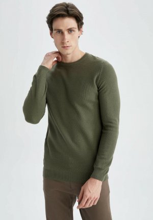 Вязаный свитер SLIM FIT , цвет khaki DeFacto