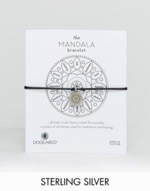Кожаный браслет с подвеской эксклюзивно для Mandala Dogeared. Цвет: серебряный
