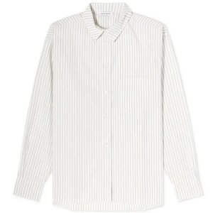 Рубашка в полоску Anine Bing Braxton All Over Monogram, белый/серый