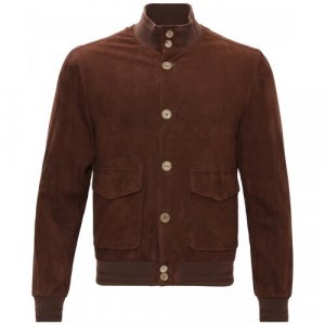 Кожаная куртка , размер 54, серый Principe di Bologna. Цвет: коричневый/темно-коричневый