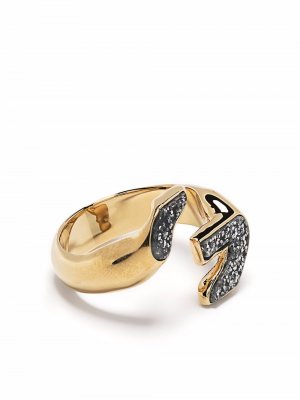 Кольцо G Chain с камнями Givenchy. Цвет: золотистый