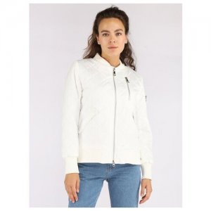 Женская куртка A PASSION PLAY, демисезонная, SQ68524, бомбер, цвет белый, размер L Play. Цвет: белый