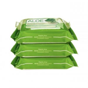 Aloe Moisture Успокаивающая очищающая салфетка, 30 листов (3 варианта) FARM STAY