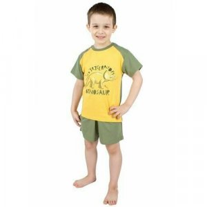 Пижама , размер 110-60, хаки, желтый Basia. Цвет: хаки/желтый