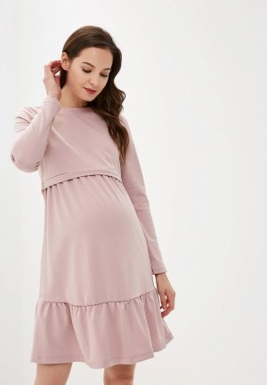 Платье I Love Mum Виола. Цвет: розовый