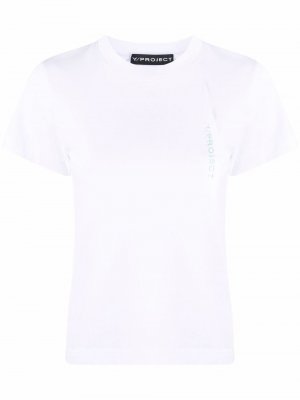 Logo-embroidered T-shirt Y/Project. Цвет: белый