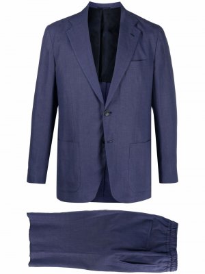 Костюм с однобортным пиджаком Kiton. Цвет: синий