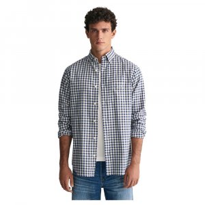 Рубашка с длинным рукавом Regular Fit Checked Archive Oxford, серый Gant