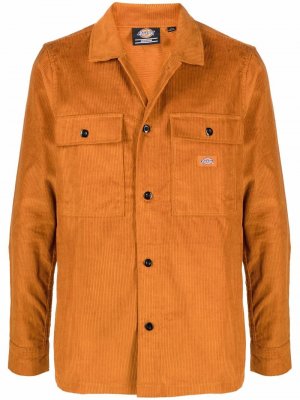Вельветовая куртка-рубашка с нашивкой-логотипом Dickies Construct. Цвет: оранжевый