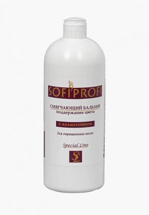 Бальзам для волос Sofiprofi смягчающий поддержание цвета окрашенных 1000мл. Цвет: белый