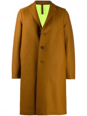 Однобортное пальто миди Harris Wharf London. Цвет: коричневый