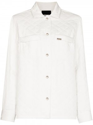 Куртка-рубашка Barry со стегаными вставками RtA. Цвет: белый