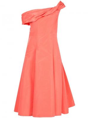 Асимметричное коктейльное платье Carolina Herrera. Цвет: розовый