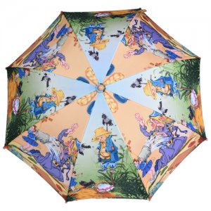 Зонт-трость, полуавтомат, купол 75 см., зеленый, оранжевый ZEST. Цвет: зеленый/оранжевый