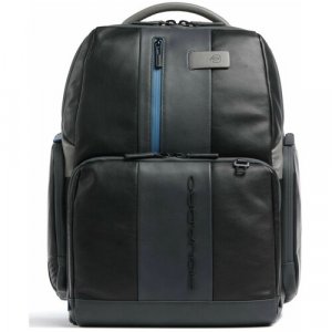 Рюкзак планшет PIQUADRO Urban, фактура гладкая, черный, серый. Цвет: черный/черный-серый