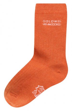 Хлопковые носки Brunello Cucinelli. Цвет: оранжевый