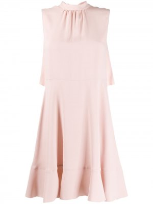 Короткое платье-кейп RED Valentino. Цвет: розовый