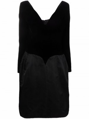 1980s velvet-effect puffball dress A.N.G.E.L.O. Vintage Cult. Цвет: черный