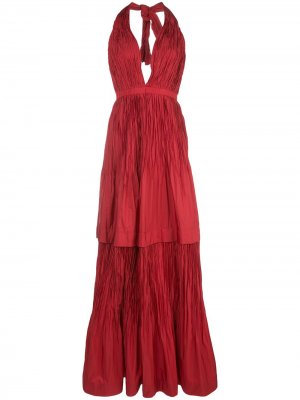 Вечернее платье Tressa с вырезом халтер Alexis. Цвет: красный