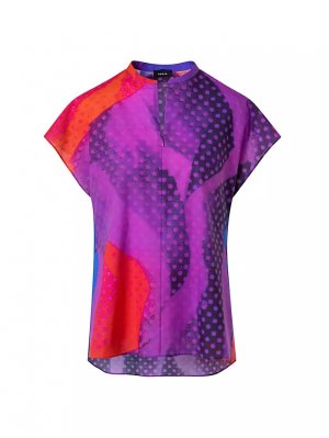 Хлопковая блузка-туника , фиолетовый Akris