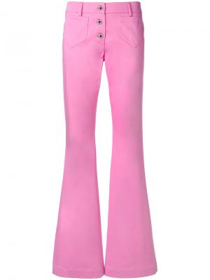 Расклешенные джинсы в стиле ретро Moschino. Цвет: розовый
