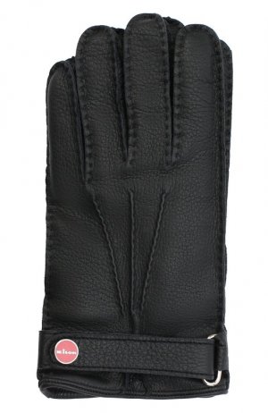 Кожаные перчатки Kiton. Цвет: чёрный
