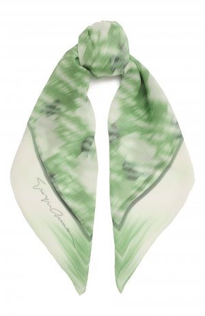 Шелковый платок Giorgio Armani. Цвет: зелёный