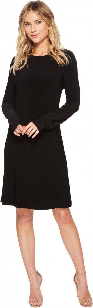 Платье с длинными рукавами до колена , черный Norma Kamali