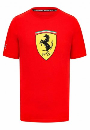 Футболка с принтом , темно-красный Scuderia Ferrari