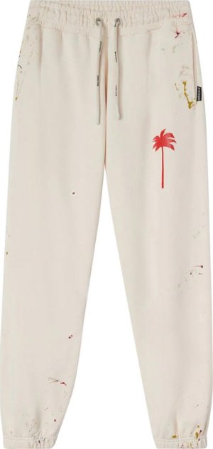Спортивные брюки PXP Painted Sweatpants 'Off White/Red', кремовый Palm Angels