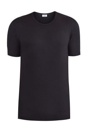 Базовая футболка из гладкого эластичного модала ZIMMERLI. Цвет: черный