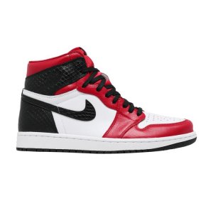 Air 1 Retro High OG атласные красные женские кроссовки Университет-красный белый черный CD0461-601 Jordan
