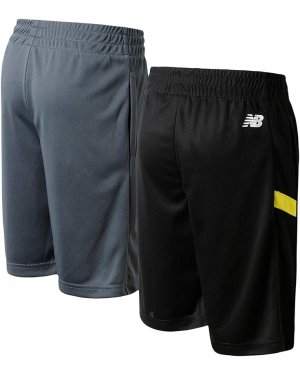 Шорты Core 2-Pack Shorts, цвет Black/Lead New Balance
